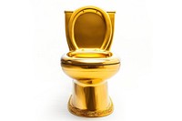 Golden open toilet gold bathroom convenience. 