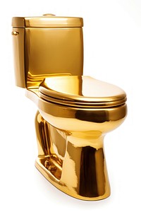 Golden open toilet bathroom gold convenience. 