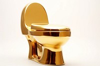 Golden open toilet bathroom gold hygiene. 