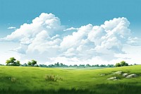 Grassland landscape outdoors pasture. AI generated Image by rawpixel.