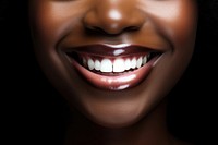 African American model portrait teeth adult. 