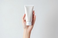 Hand cream tube cosmetics white background toothpaste. 