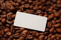 Blank Name card coffee coffee beans cappuccino. 