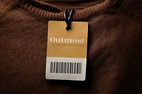 Clothing tag label mockup psd