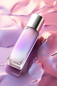 Glossy cosmetic cosmetics perfume bottle.