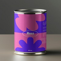 Canned food mockup, product packaging psd