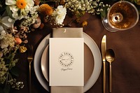 Restaurant menu card mockup psd