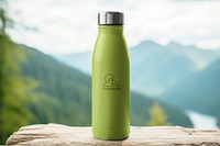 Portable water bottle mockup, product packaging psd