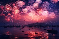 Fireworks outdoors nature night. 