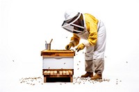 Beekeeper working beekeeper apiary adult. AI generated Image by rawpixel.