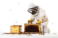 Beekeeper working beekeeper apiary adult. AI generated Image by rawpixel.
