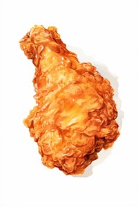 Fried Chicken food white background fried chicken. 