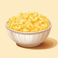 Macaroni pasta food bowl. 