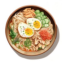 Tteokguk food noodle plate meal. AI generated Image by rawpixel.