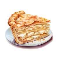 Apple pie dessert pastry cream. AI generated Image by rawpixel.