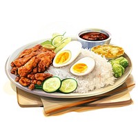 Malaysia Nasi Lemak food lunch meal. 