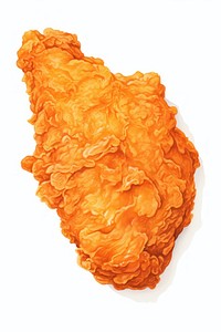 Fried Chicken food white background fried chicken. 