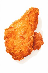 Fried Chicken food white background fried chicken. 