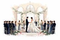 Wedding ceremony dress adult gown. AI generated Image by rawpixel.