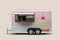 Cupcake food truck, realistic vehicle