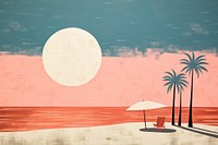 Beach outdoors nature moon. AI generated Image by rawpixel.