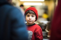 Child volunteering portrait adult photo. 