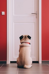 Pug waiting pug mammal animal. 