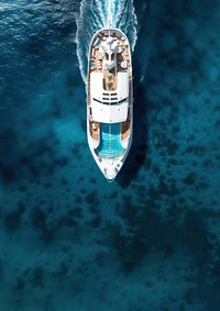 Boat cruises outdoors vehicle nature. AI generated Image by rawpixel.