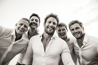 Bachelor party laughing adult white. AI generated Image by rawpixel.
