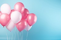 Ombre bule balloons pink pink background anniversary. 