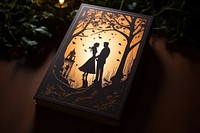 Wedding invitation card book representation publication. 