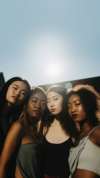 Half asian women portrait adult togetherness. AI generated Image by rawpixel.