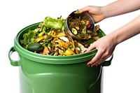Woman hand recycling container organic green. AI generated Image by rawpixel.