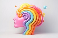 Rainbow mind art toy representation. AI generated Image by rawpixel.