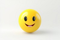 Emoji toy white background anthropomorphic. 