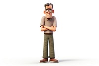 Standing cartoon white background accessories. AI generated Image by rawpixel.