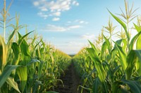 Corn crops agriculture landscape outdoors. AI generated Image by rawpixel.