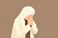 Old woman praying adult spirituality headscarf. 