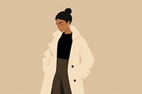 Coat outerwear portrait standing. AI generated Image by rawpixel.