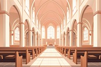 Church interior architecture building worship. 