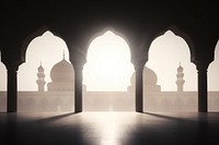 A Beautiful Mosque silhouette architecture building mosque. AI generated Image by rawpixel.