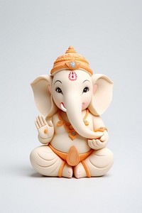 Ganesha sculpture figurine cute. AI generated Image by rawpixel.