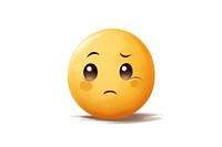 Cute emoji face white background anthropomorphic. AI generated Image by rawpixel.