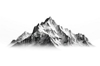 Mountain drawing nature white. AI generated Image by rawpixel.