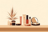 Cosmetics bottle table container. AI generated Image by rawpixel.