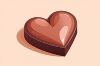 Heart shape chocolate box dessert circle symbol. 