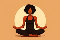 Black woman yoga sports adult. AI generated Image by rawpixel.