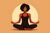 Black woman yoga sports adult. 