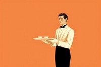 Waiter restaurant portrait standing. AI generated Image by rawpixel.