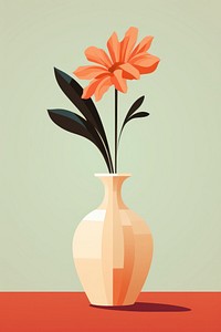 Flower vase plant art. 